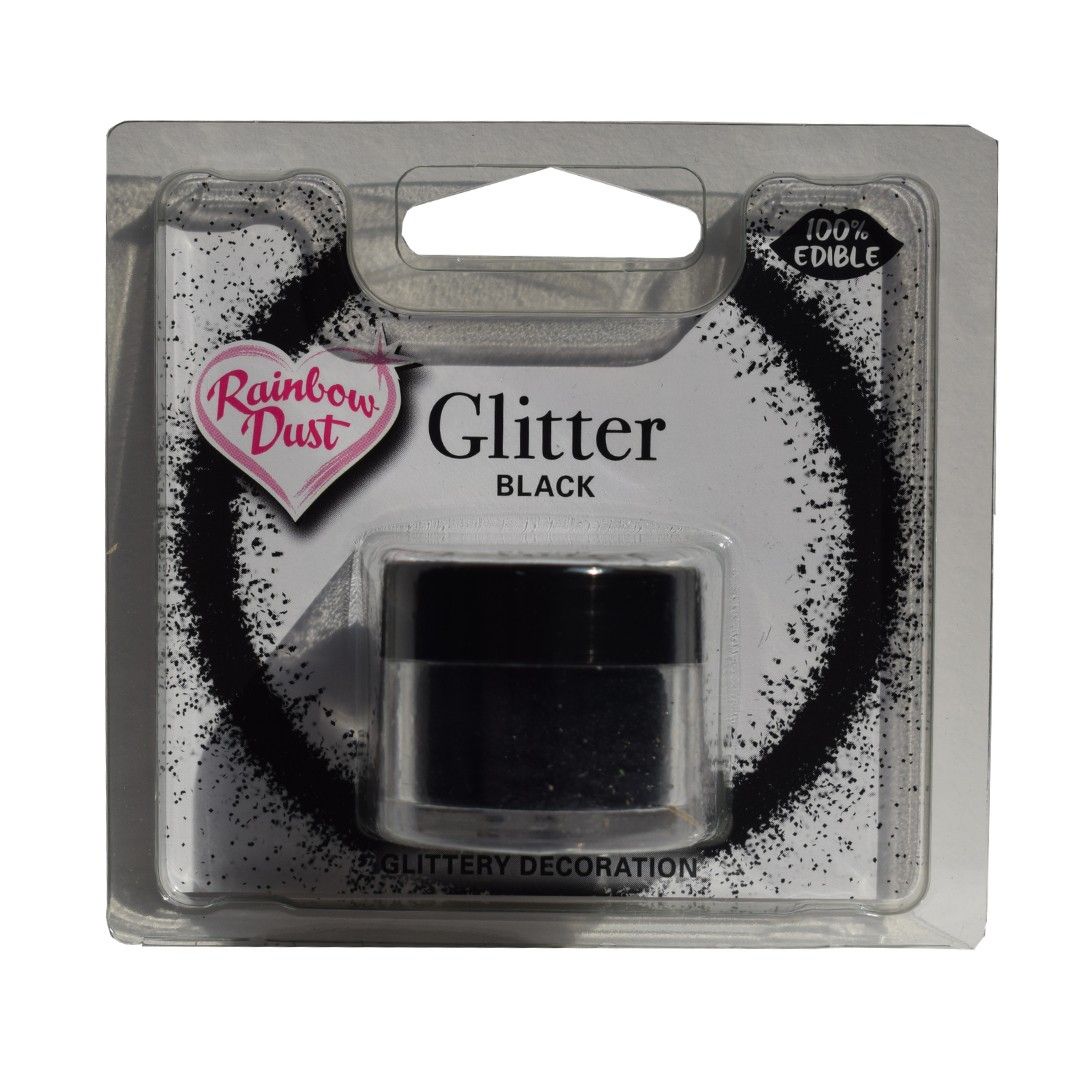 Rainbow Dust - Spiselig glitter svart