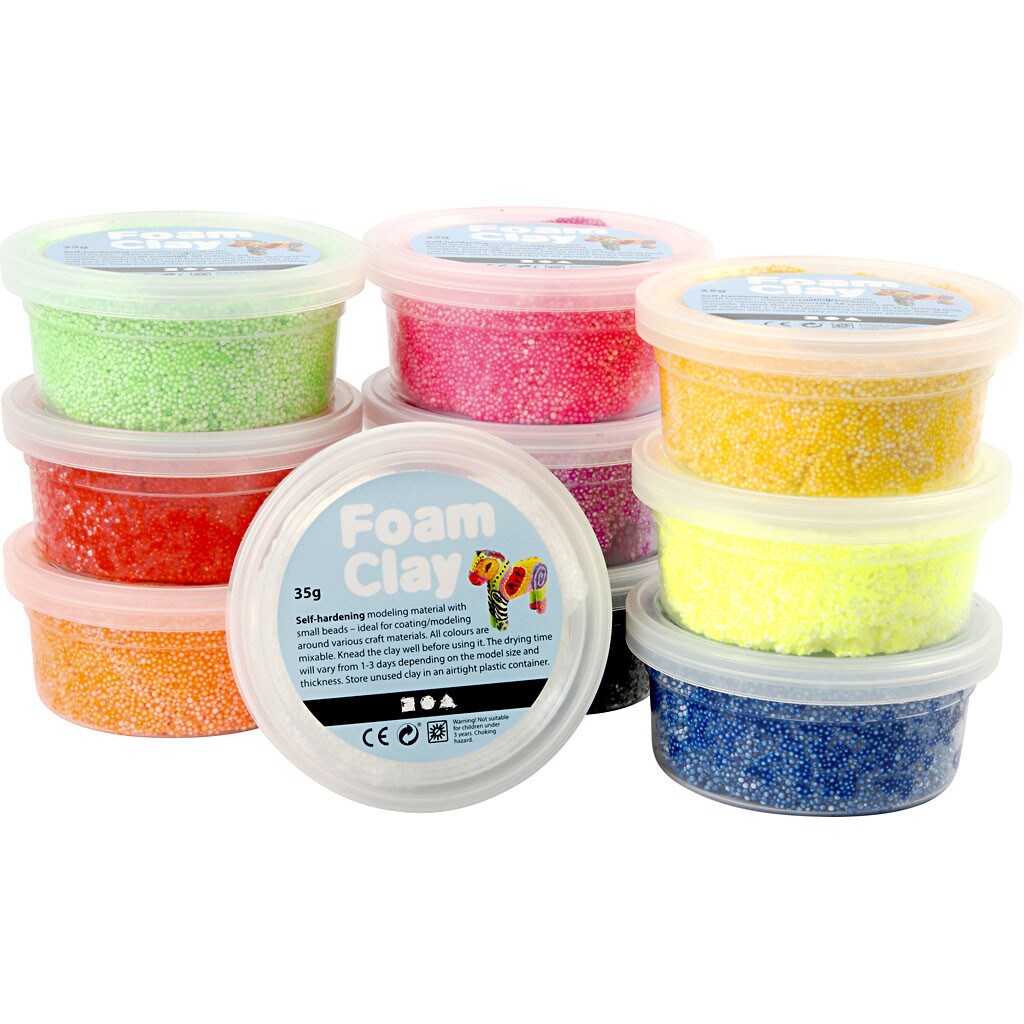 Foam Clay® - blandede farger 10 stk