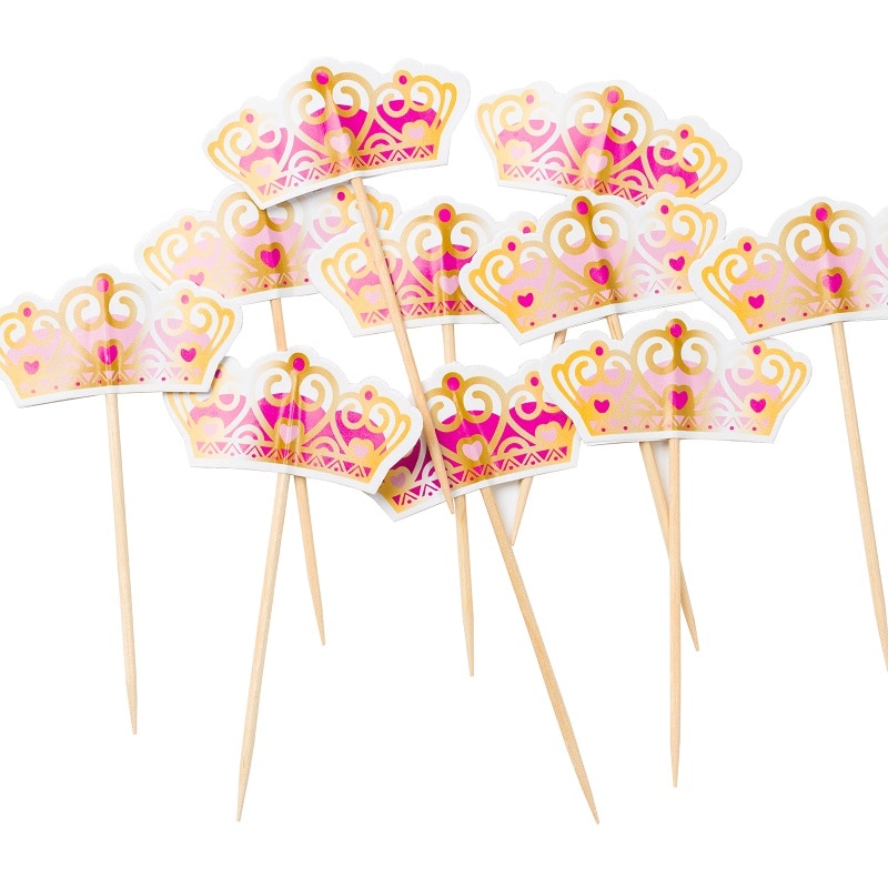 Prinsessekrone - Cake Toppers 10 stk.