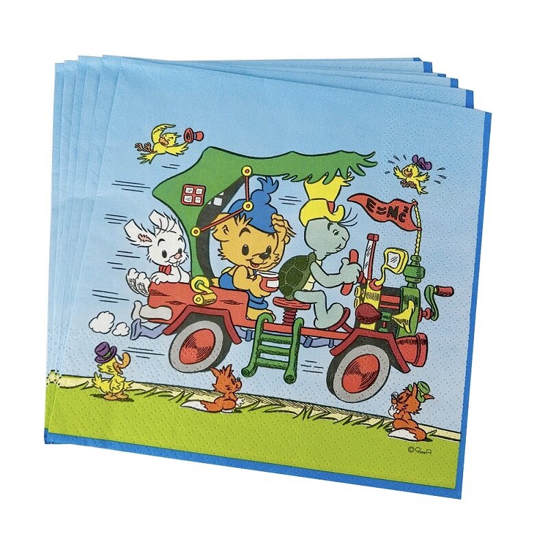 Bamse Servietter Bil 16 stk.