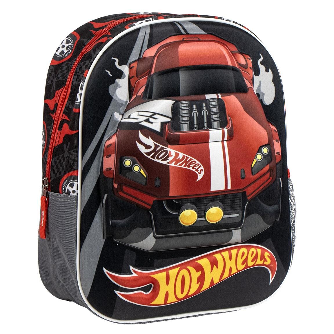 Hot Wheels - Barneryggsekk med 3D-effekt