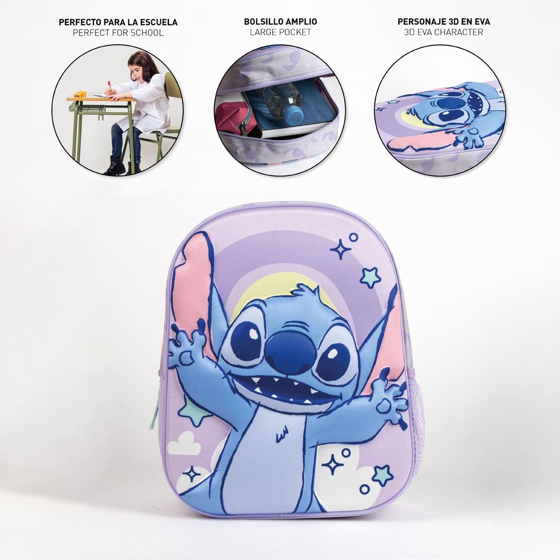 Stitch Barneryggsekk med 3D-effekt