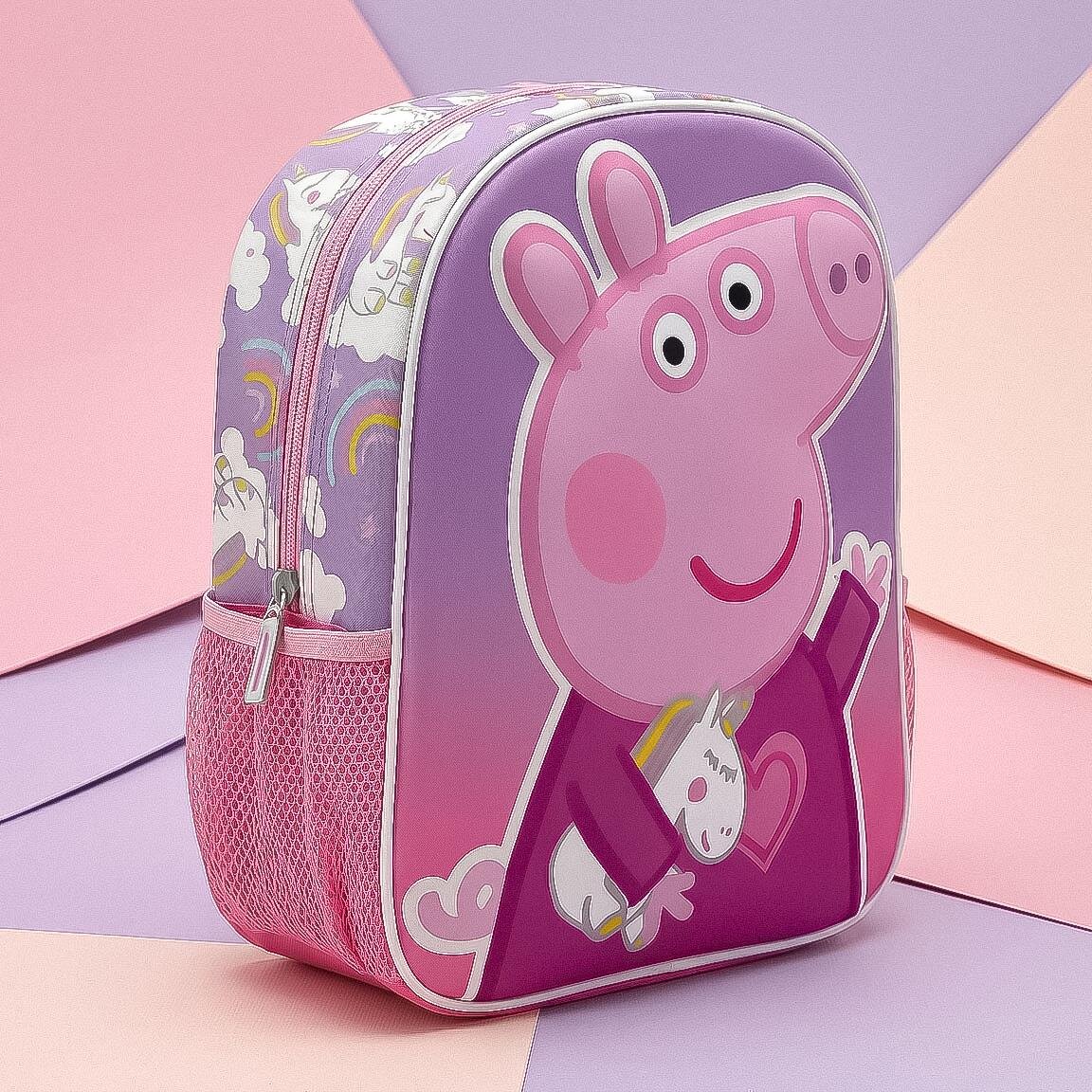 Peppa Gris Barneryggsekk med 3D-effekt