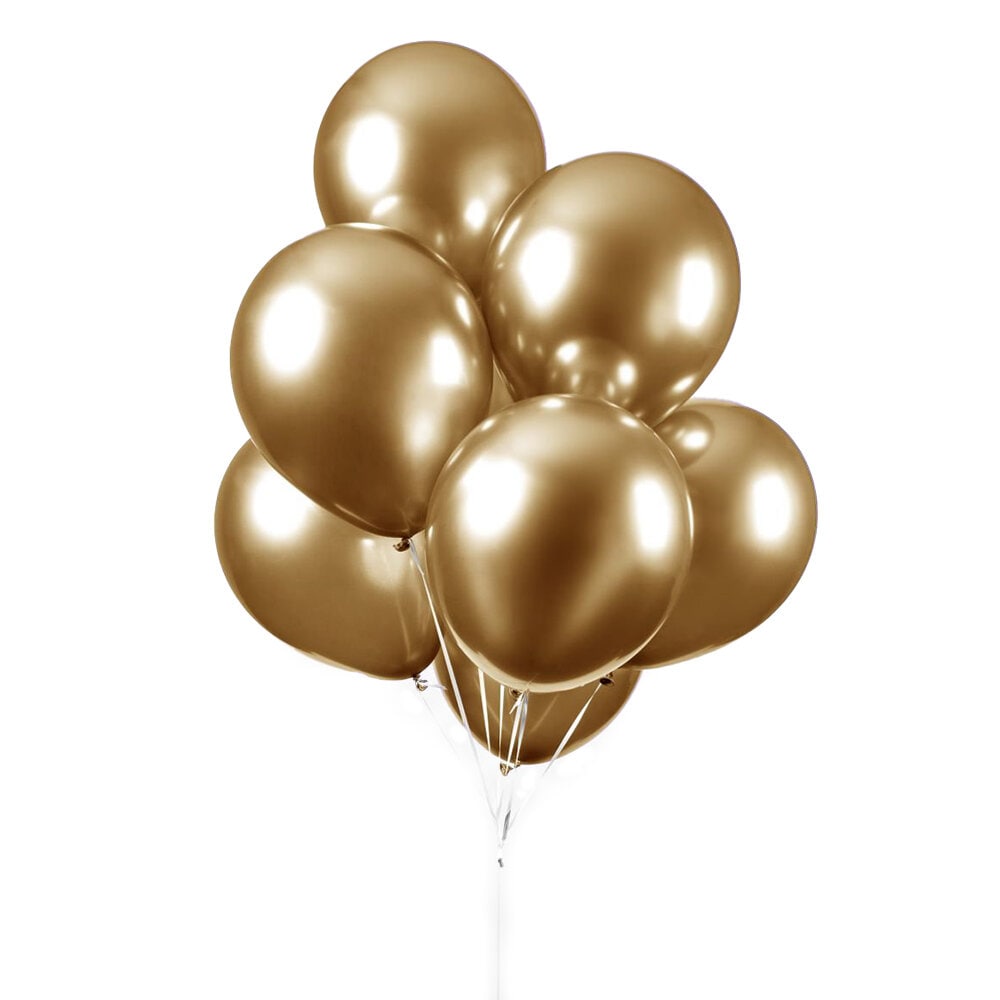 Ballonger - Gold Chrome 10-pakning