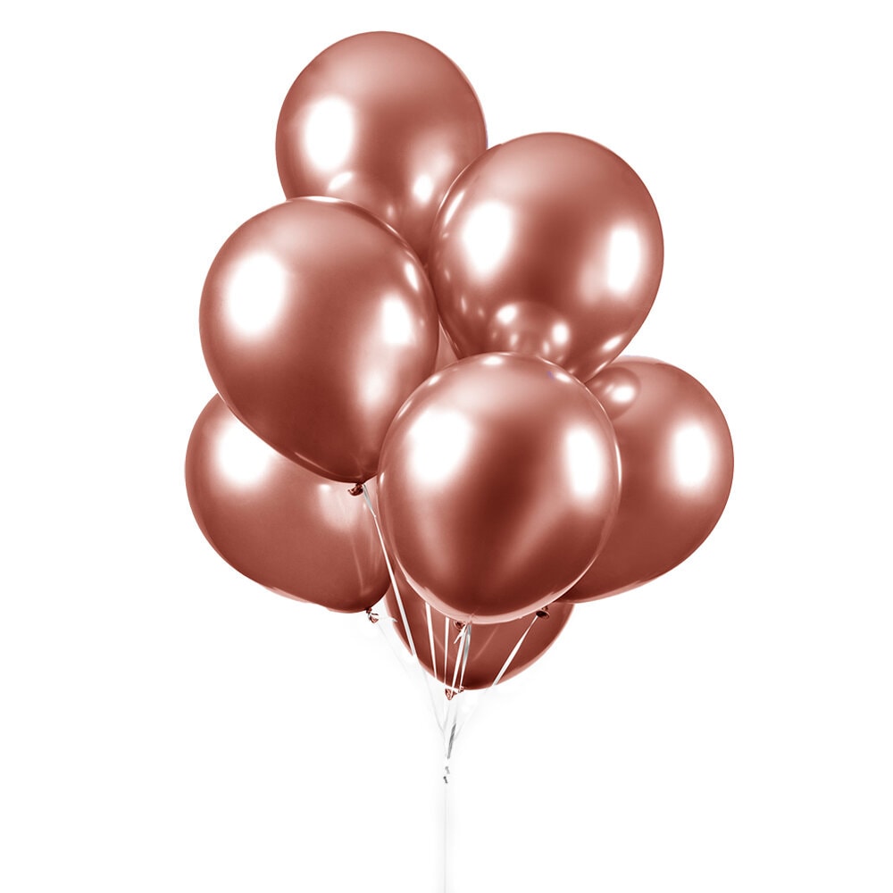 Ballonger - Kobber Chrome 10 stk.