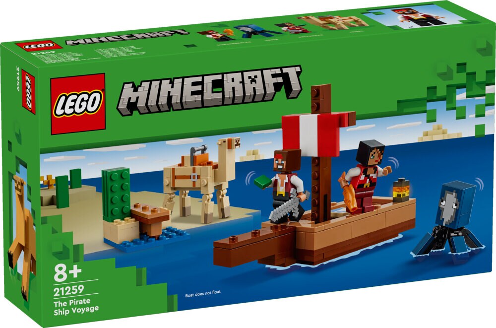 LEGO Minecraft - På tokt med sjørøverskip 8+