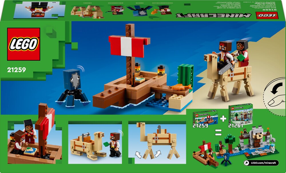 LEGO Minecraft - På tokt med sjørøverskip 8+