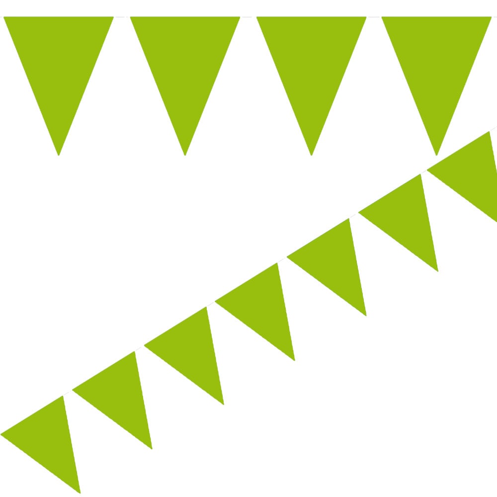 Flaggirlander - Limegrønn 10 meter