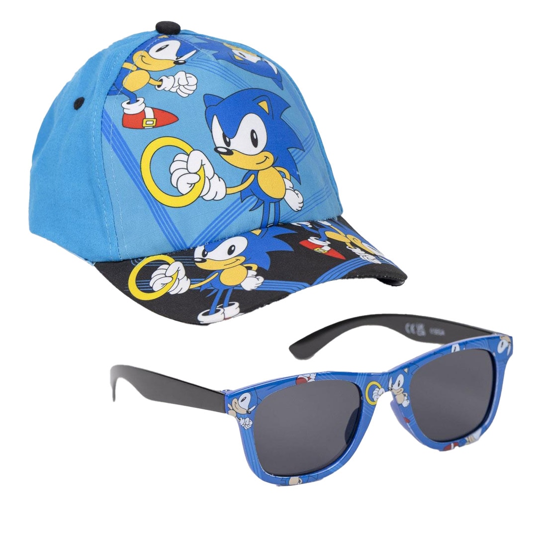 Sonic the Hedgehog - Caps og solbriller til barn