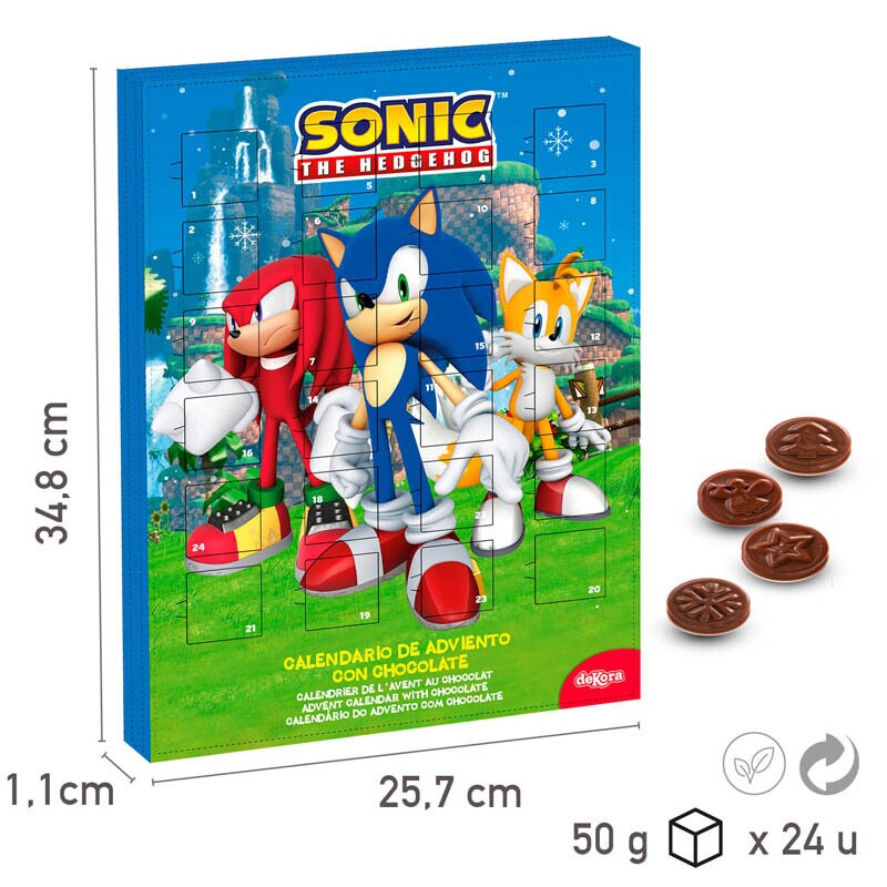 Sonic - Sjokoladekalender 50 gram