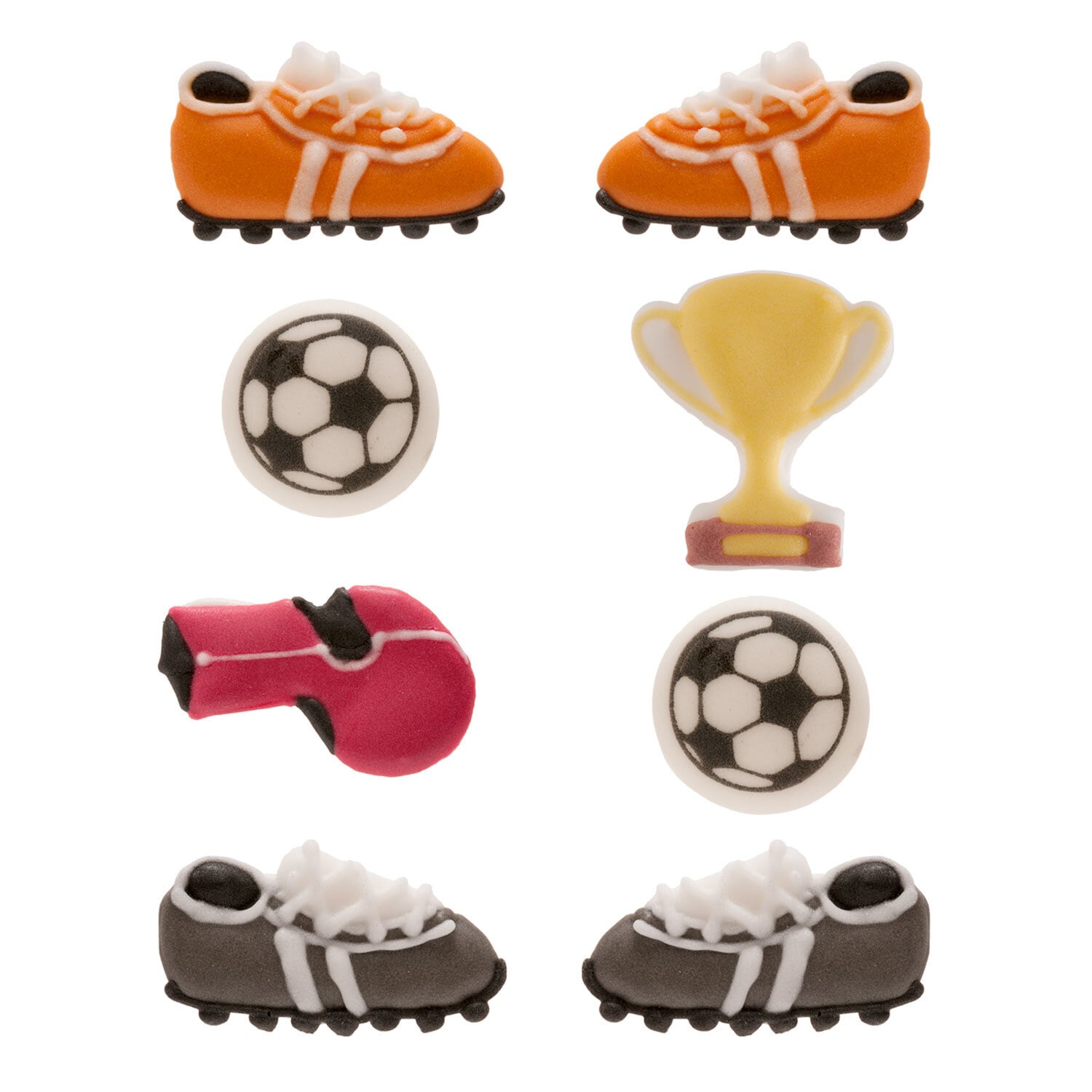 Fotball Sukkerdekorasjoner 8 stk.