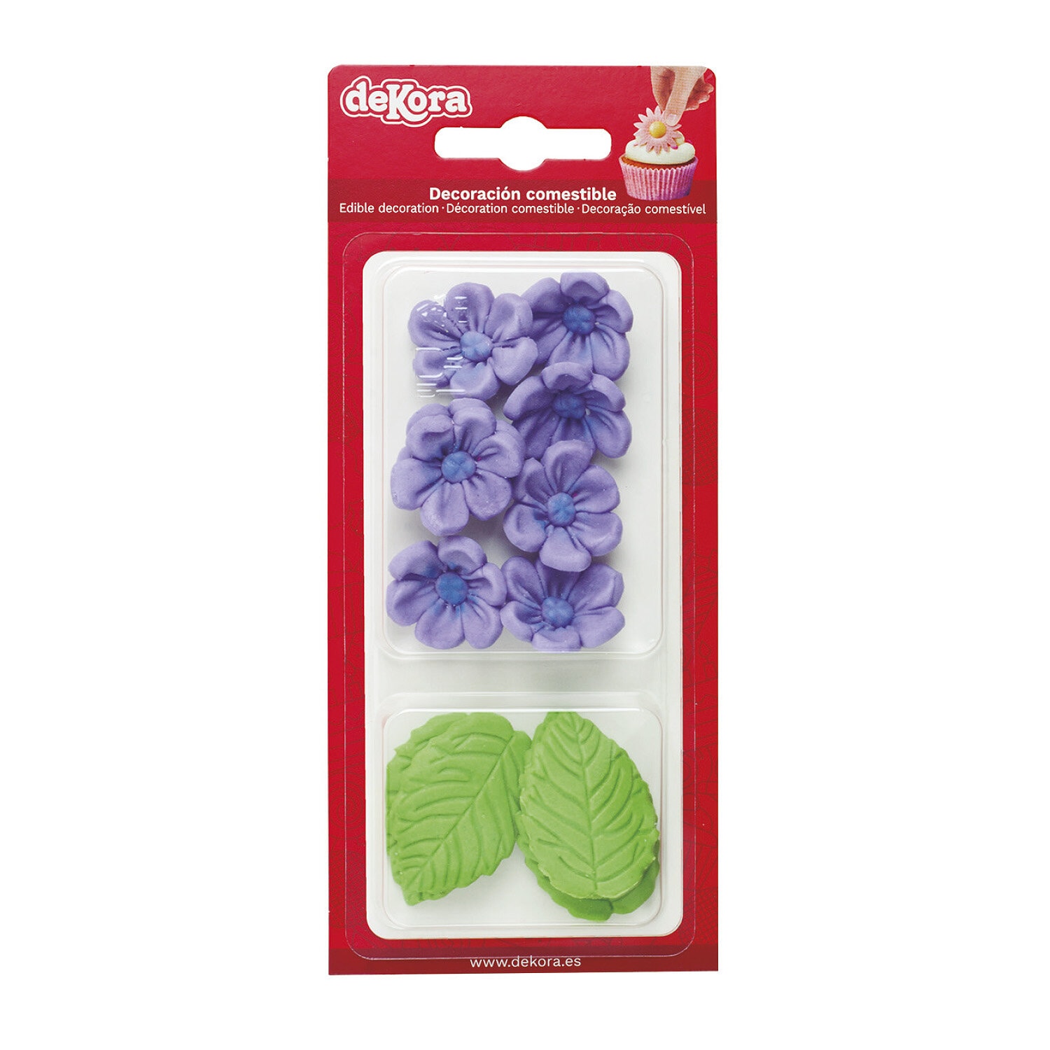 Sukkerdekorasjoner Fioler med blader 13-pk