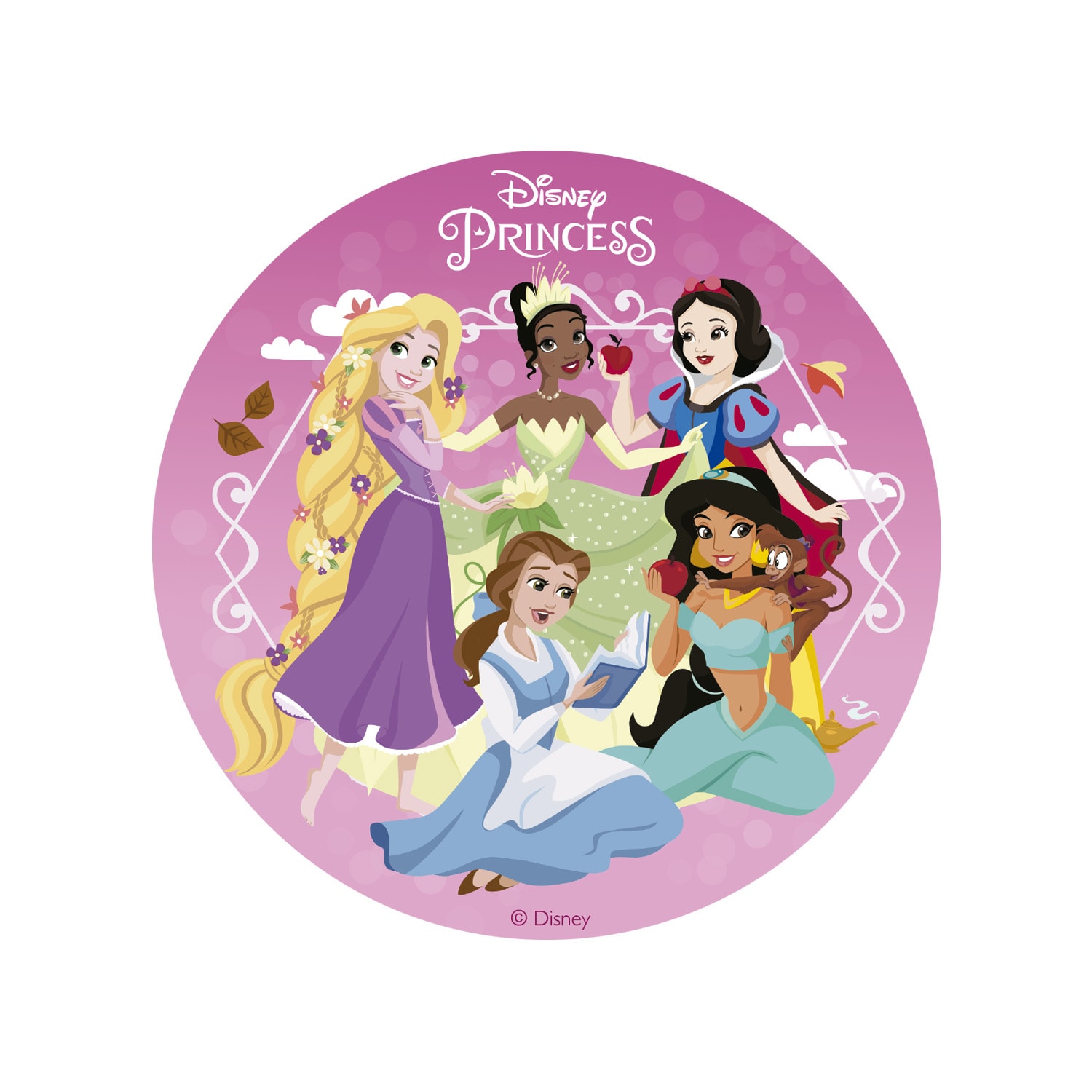 Kakebilde Disney Prinsesser - Sukkerfri pasta 15,5 cm