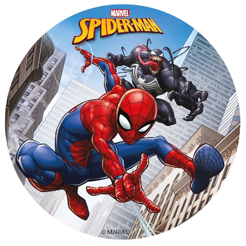 Kakebilde Spiderman - Sukkerfri Sukkerpasta 15,5 cm