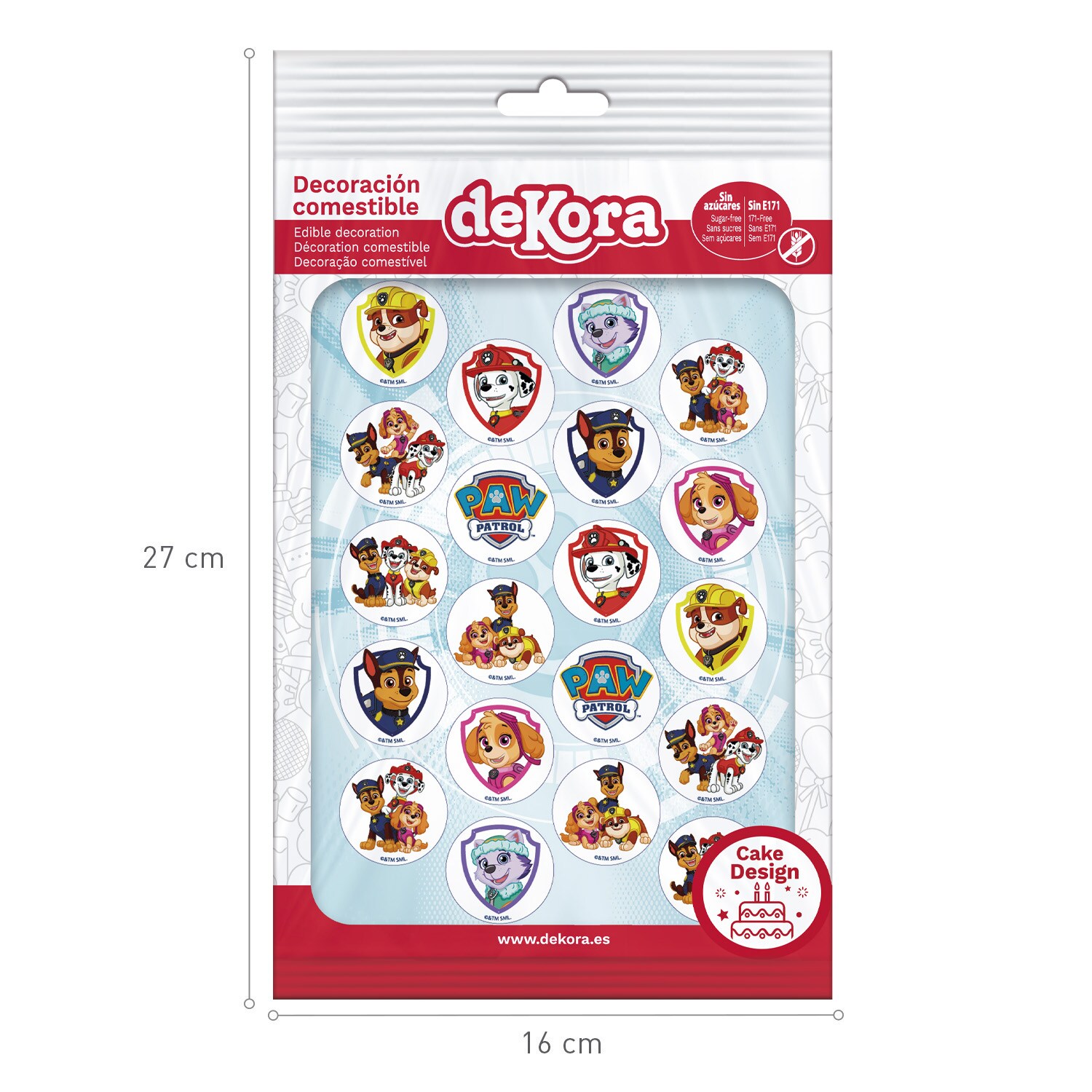 Paw Patrol - Muffindekorasjoner Sukkerpasta 20 stk.