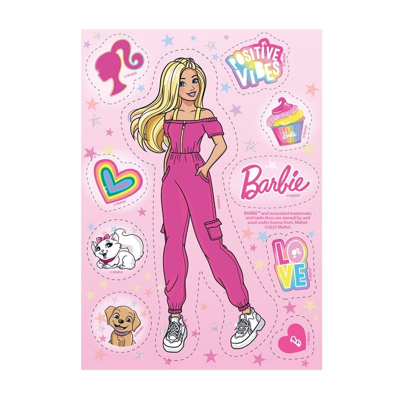 Barbie - Kakedekorasjoner 9 stk.