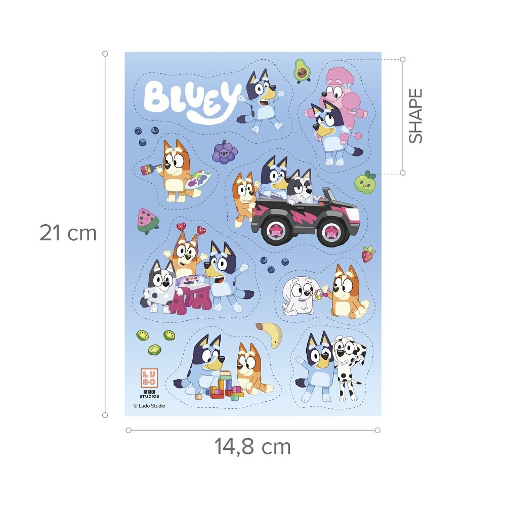 Bluey Sukkerdekorasjoner 8 stk.