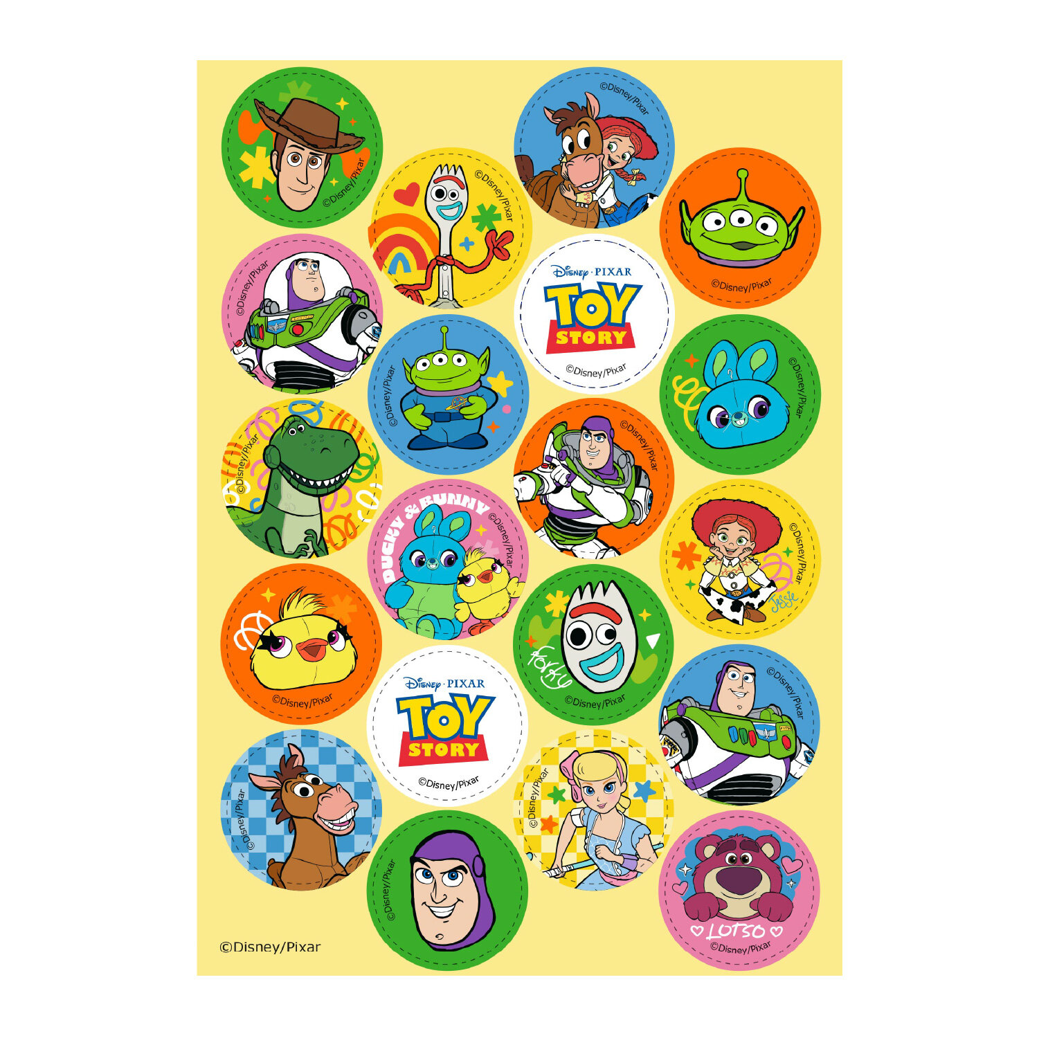 Toy Story Muffinsdekorasjoner Sukkerpasta 20 stk.