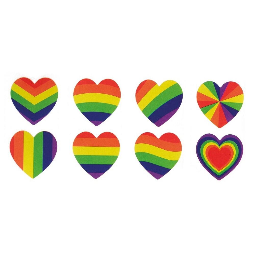 Pride Hjerteformede Klistremerker 240-pakke