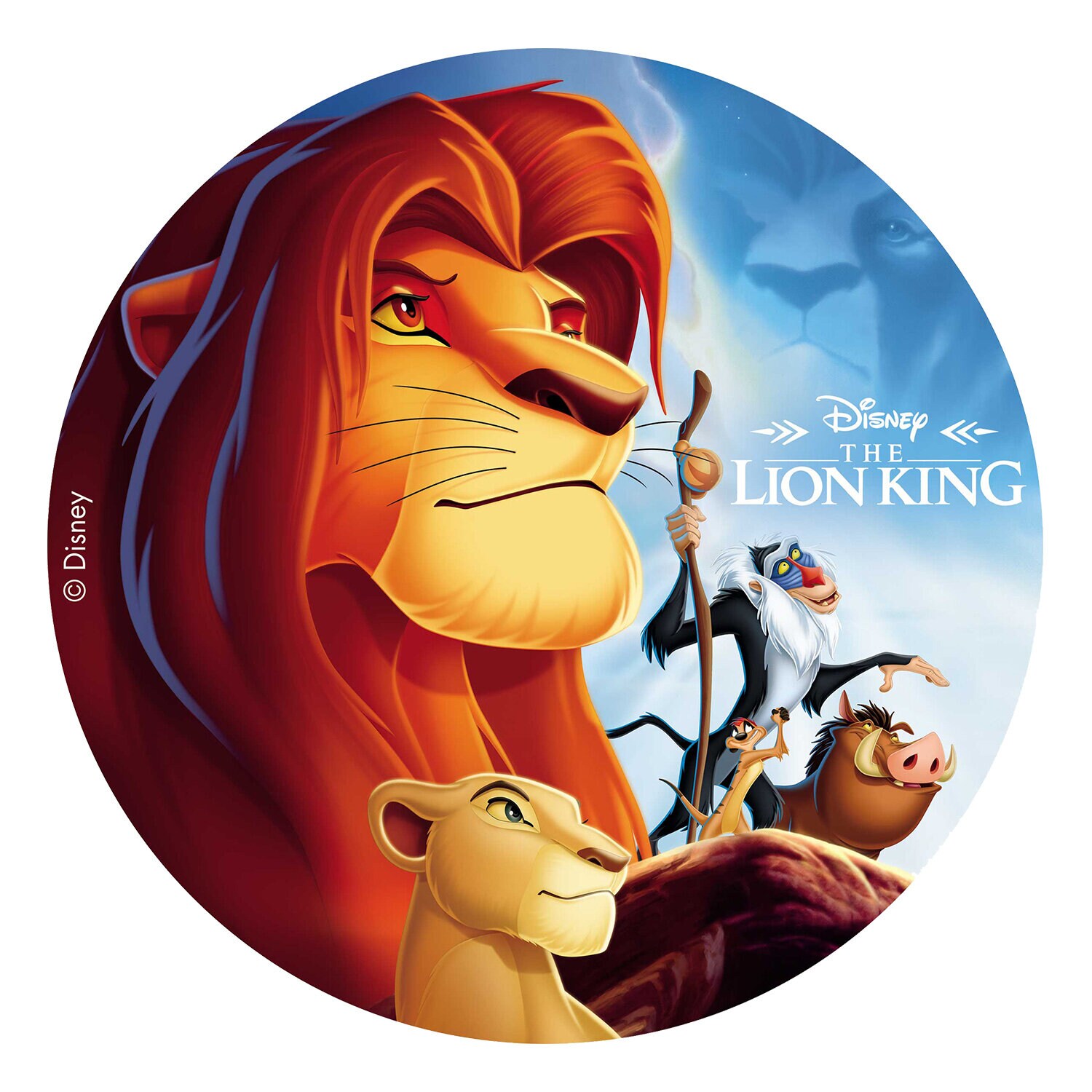 Kakebilde Disney Løvenes Konge - Sukkerpasta 20 cm
