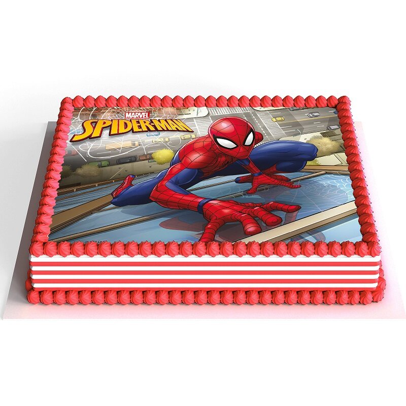 Kakebilde Spiderman - Sukkerpasta 15 x 21 cm