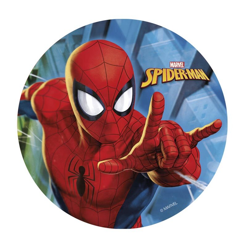 Kakebilde Spiderman, Sukkerpasta 20 cm