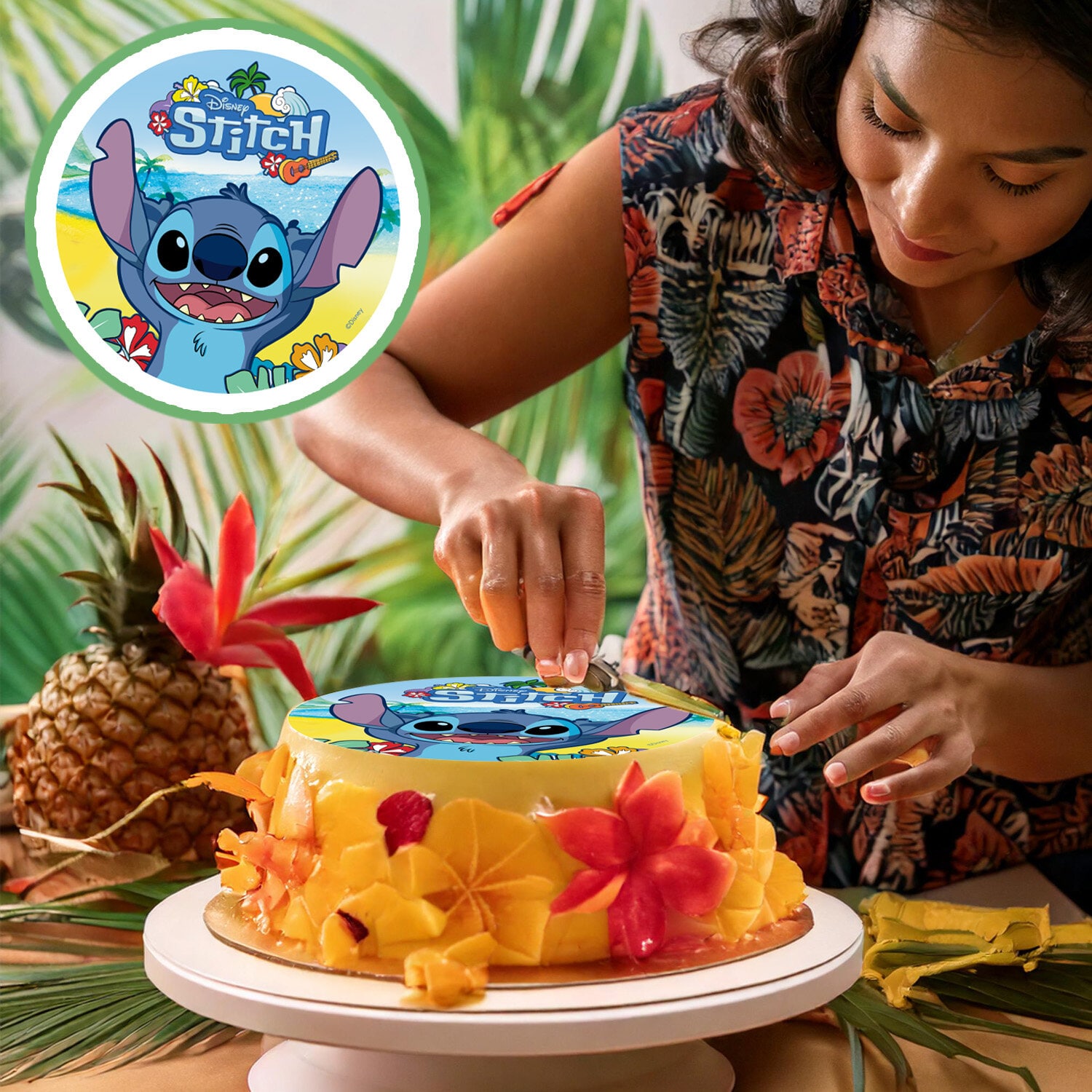 Kakebilde Lilo & Stitch - Sukkerpasta 20 cm
