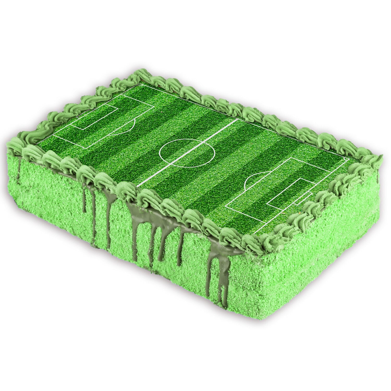 Kakebilde Fotballbane - Sukkerpasta 15 x 21 cm