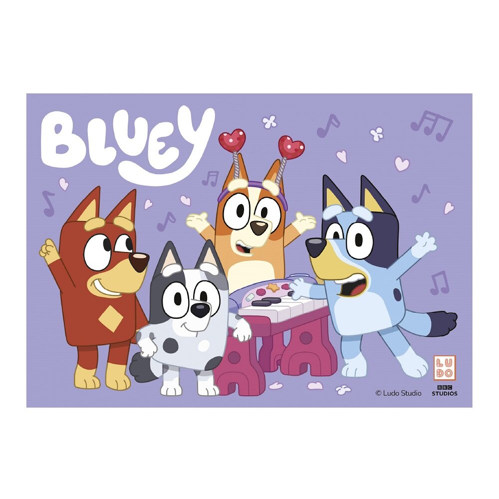 Kakebilde Bluey - Sukkerpasta 15 x 21 cm
