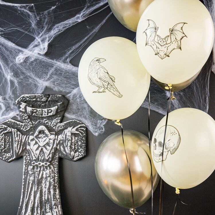 Halloweenballonger Creepy Curiosities 6 stk.