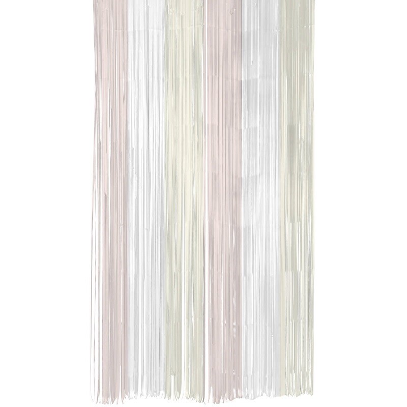 Frynsegardin av papir i pastellfarger 100 x 200 cm