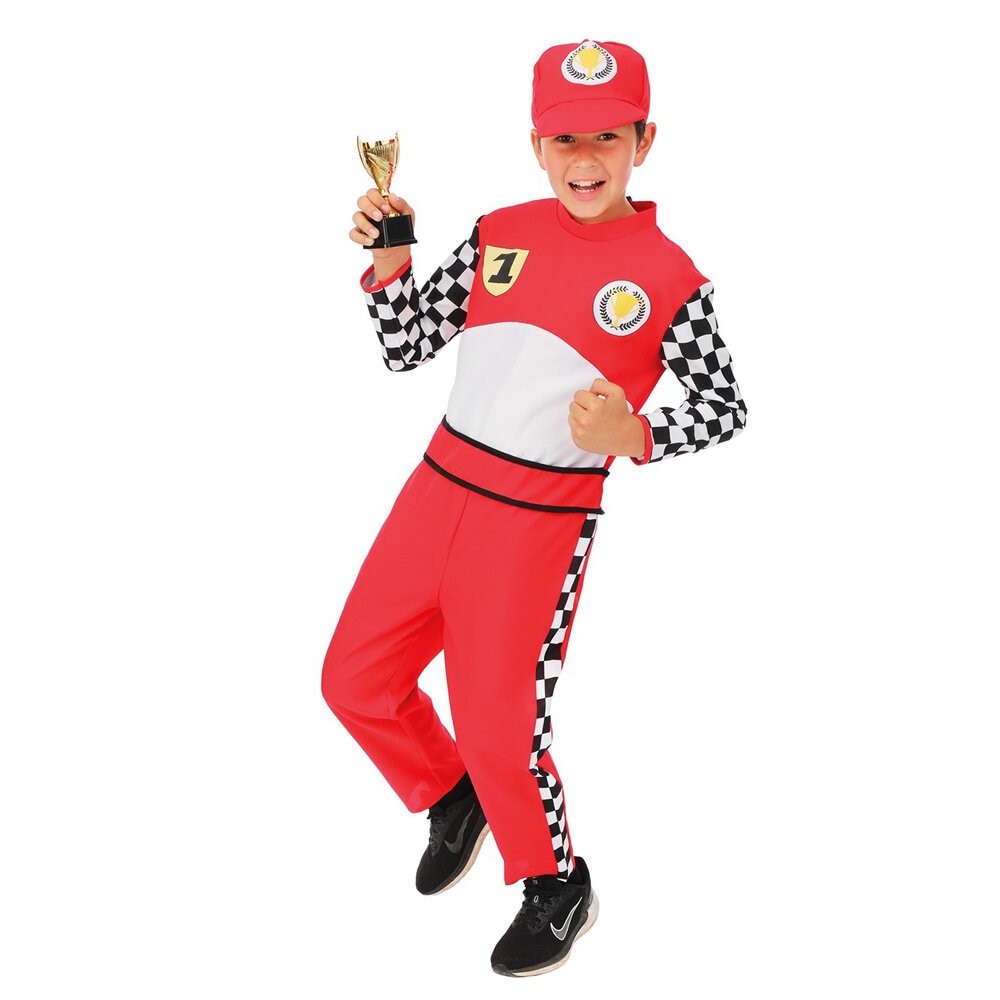 F1 Racerfører Kostyme 5-6 år