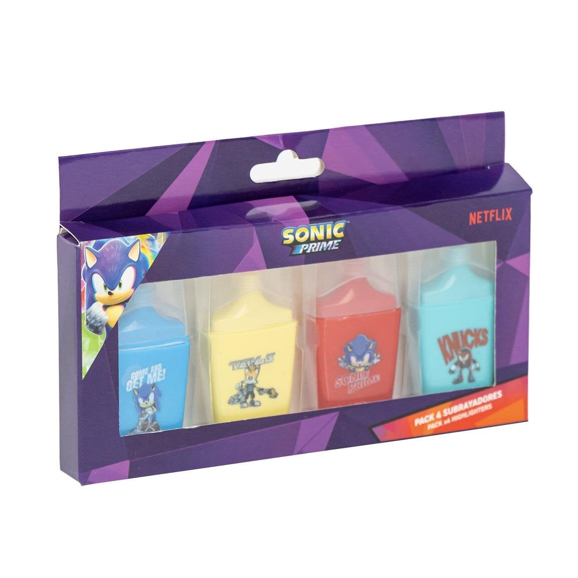 Sonic Prime - Overstrykningspenner 4 stk.