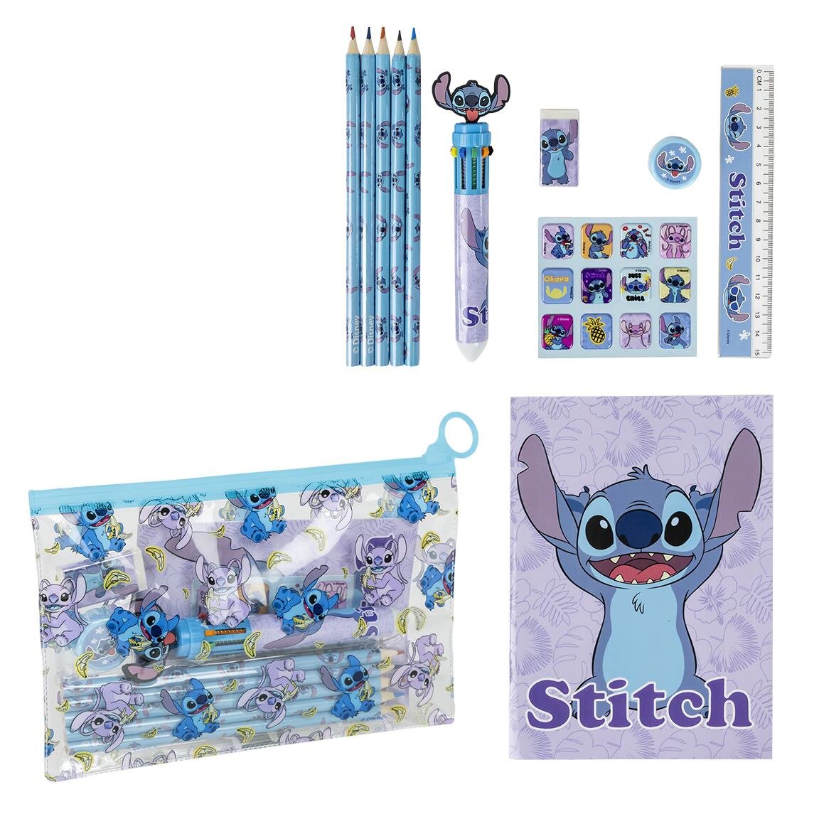 Stitch - Skolesett med 12 deler