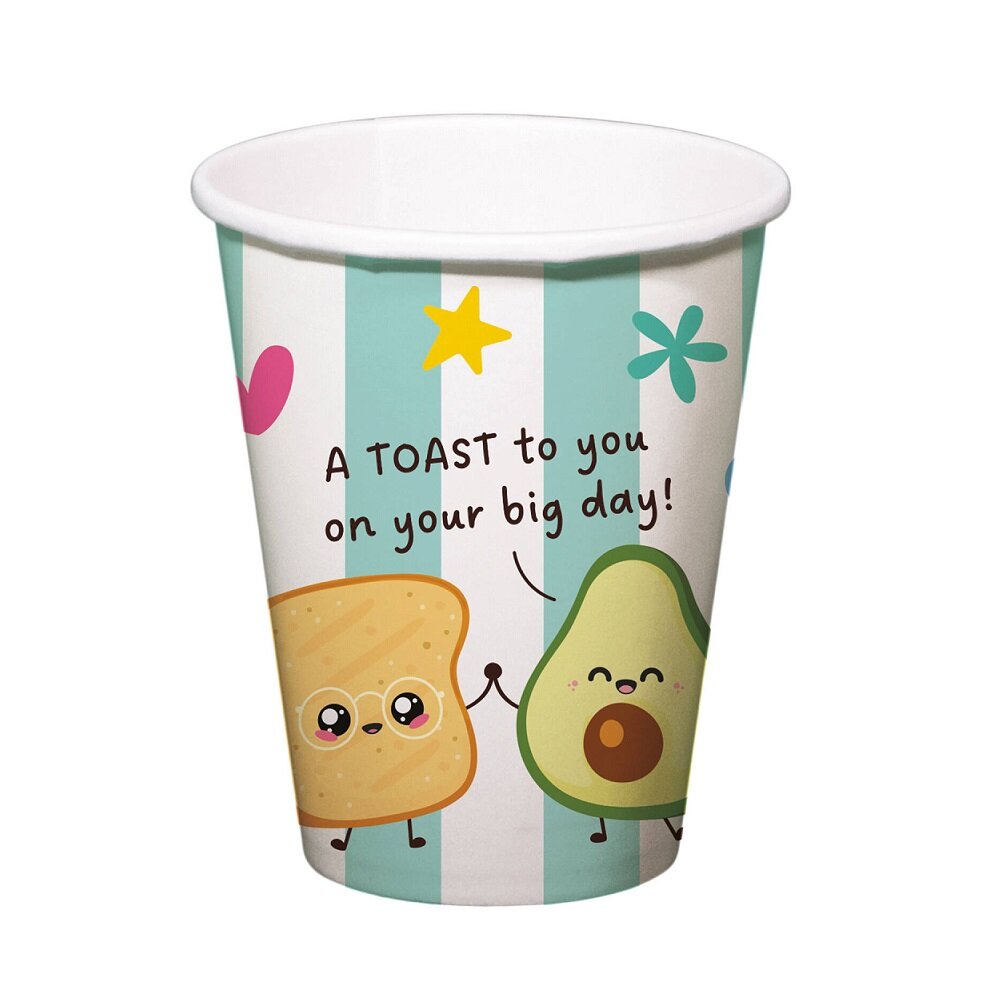 Kawaii Pappkopper 8 stk.