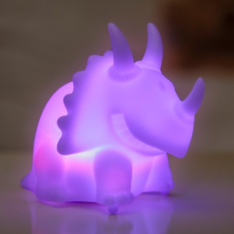 Dinosaur Fargeskiftende Nattlamper 3-pk