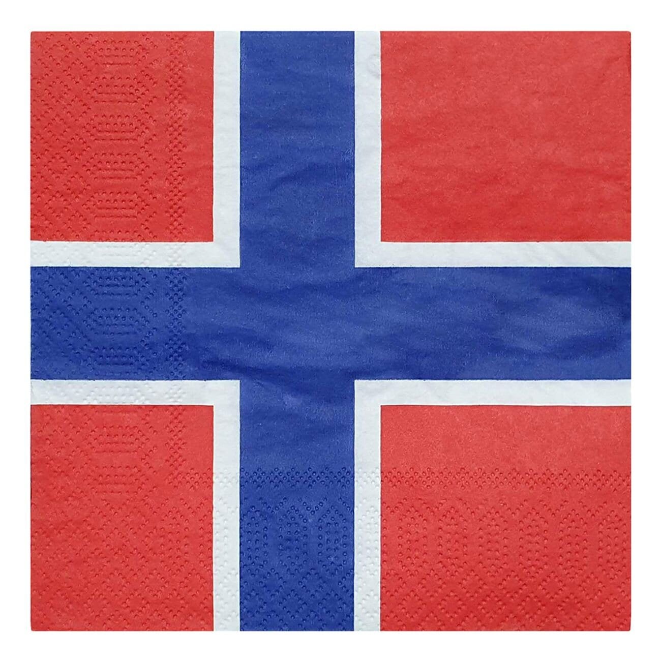 Servietter - Norsk Flagg 20 stk.