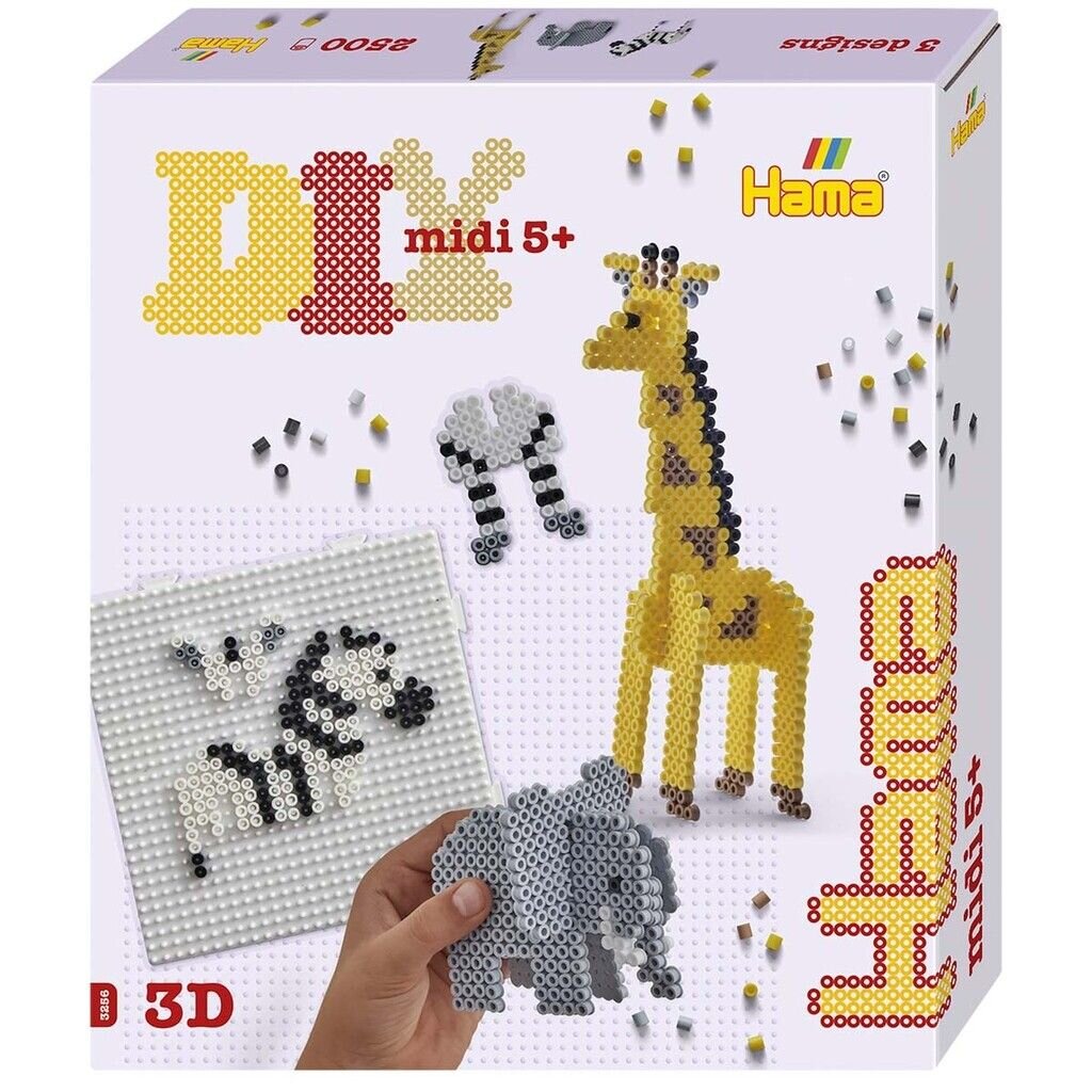 Hama - Perlesett 3D Safari dyr 2 500 biter