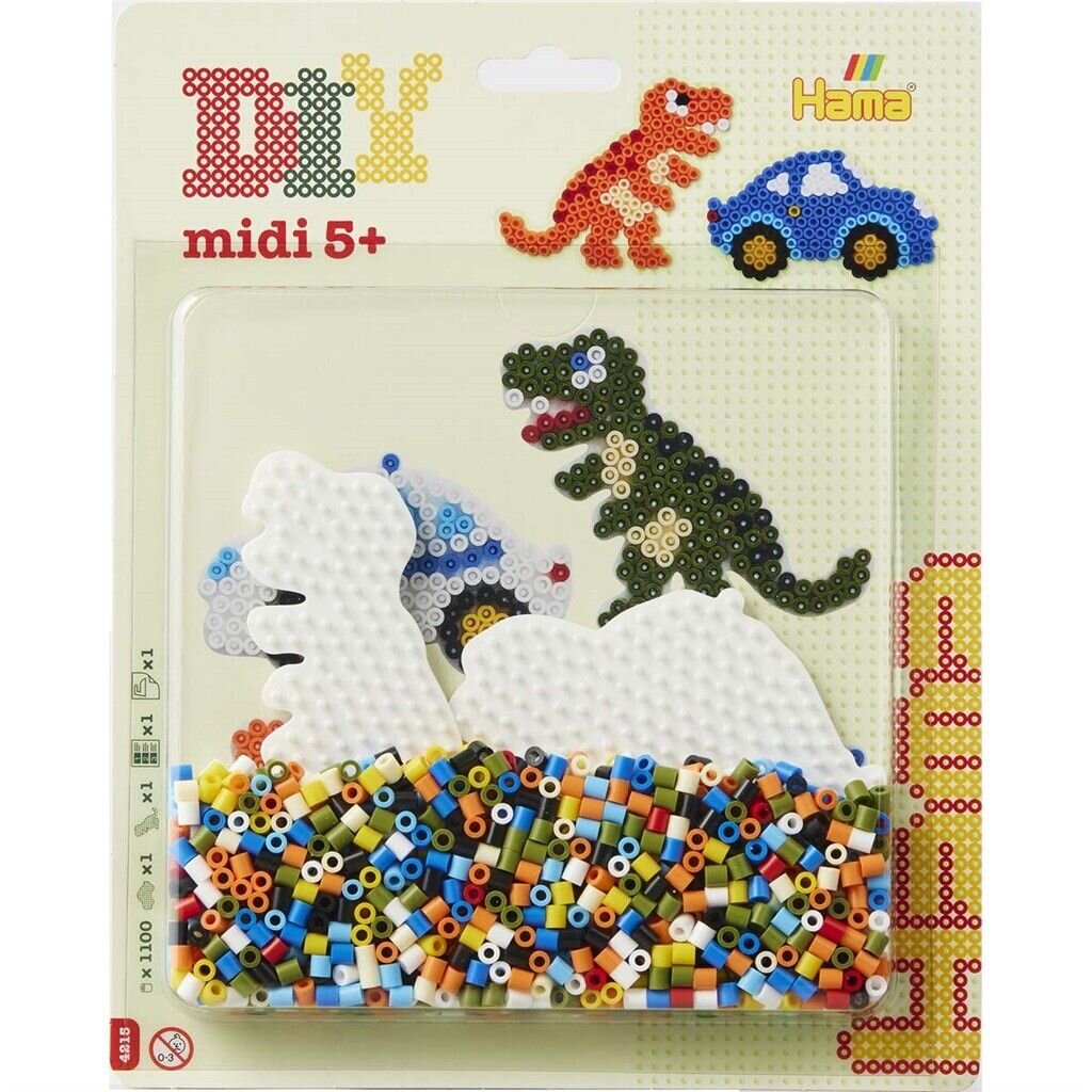 Hama - Perlesett Dinosaur & Bil 1100 deler