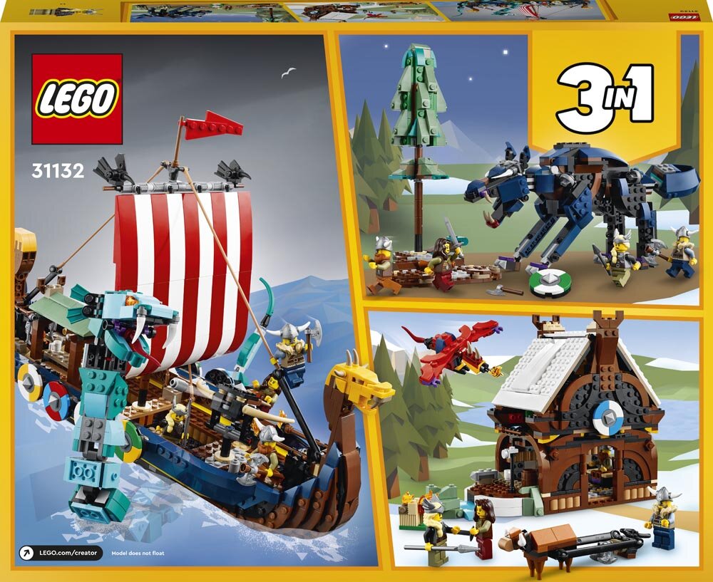 LEGO Creator - Vikingskip og midgardsormen 9+