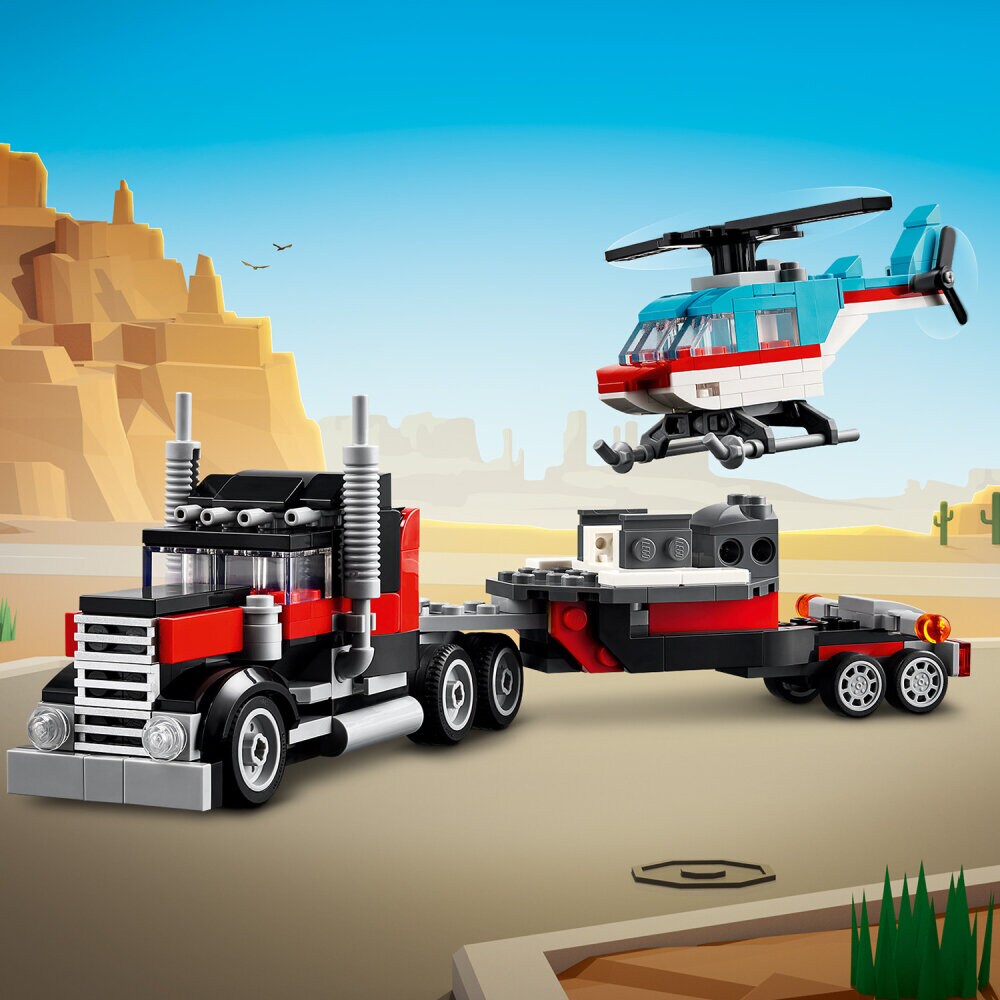 LEGO Creator - Trailer med helikopter 7+