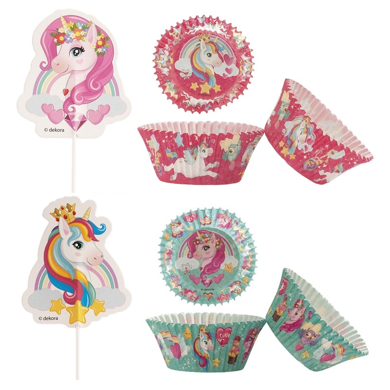 Unicorn - Muffinssett 48 deler