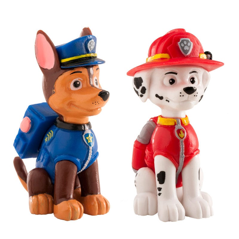 Paw Patrol - Kakefigurer Chase & Marshall 6 cm, 2 stk.