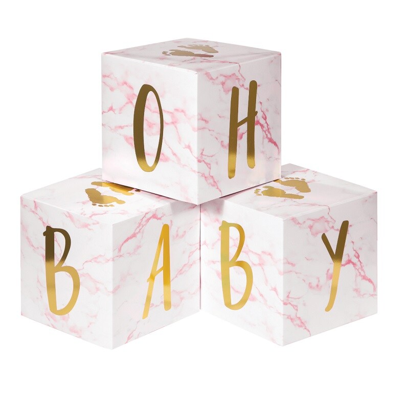 Oh Baby - Borddekorasjoner rosa 3 stk.