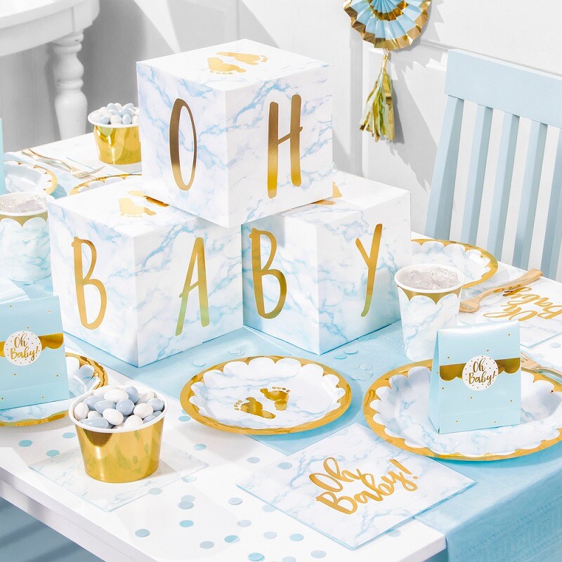 Oh Baby - Borddekorasjoner blå 3 stk.