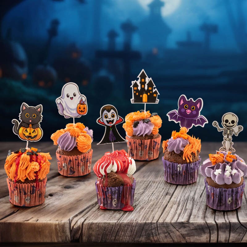 Halloween Caketoppers 16 stk.
