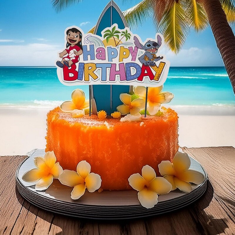 Lilo & Stitch - Cake topper Happy Birthday