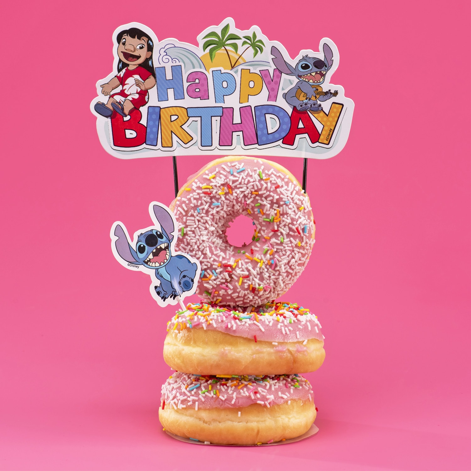 Lilo & Stitch - Cake topper Happy Birthday