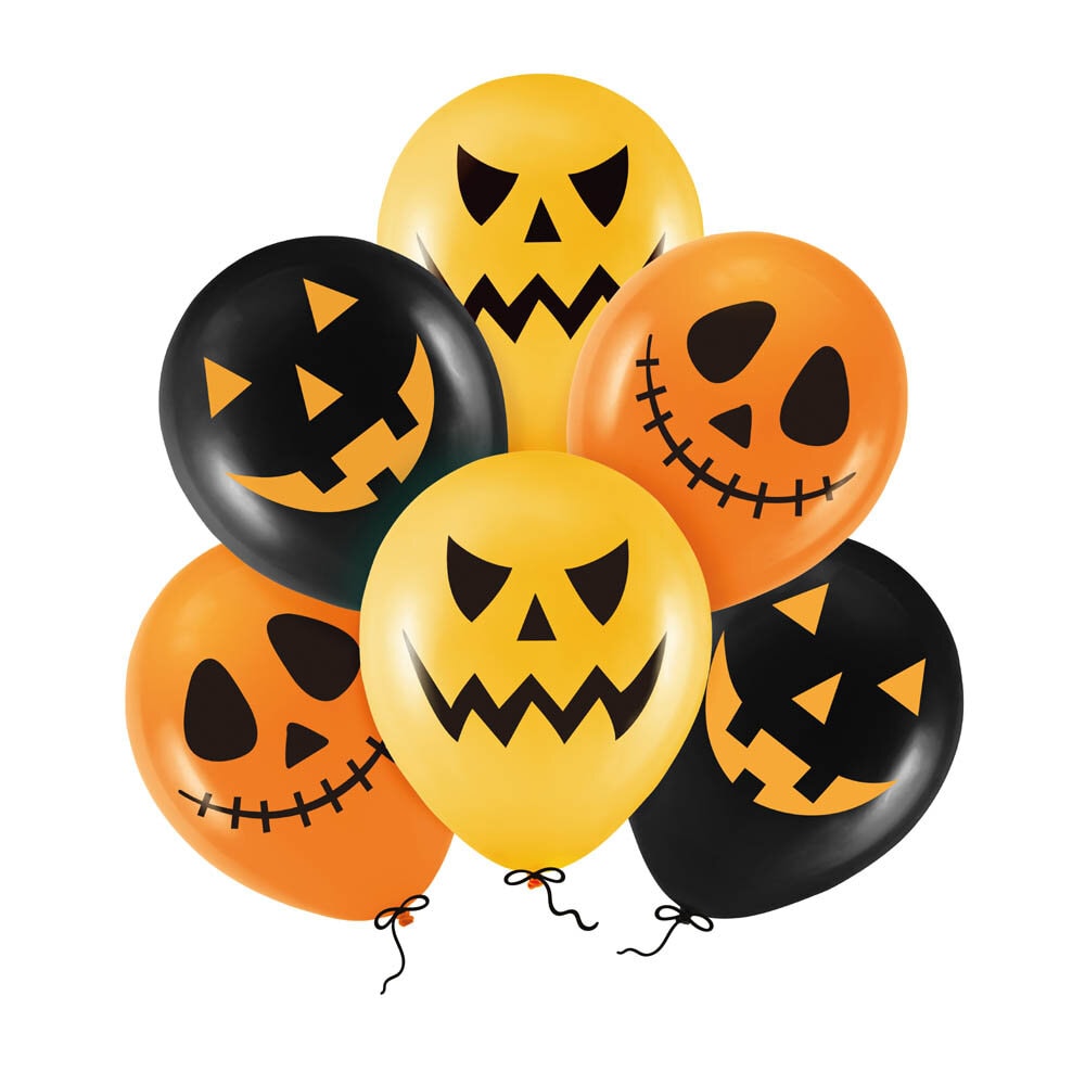 Halloween Scary Pumpkin Ballongmix 6 stk.