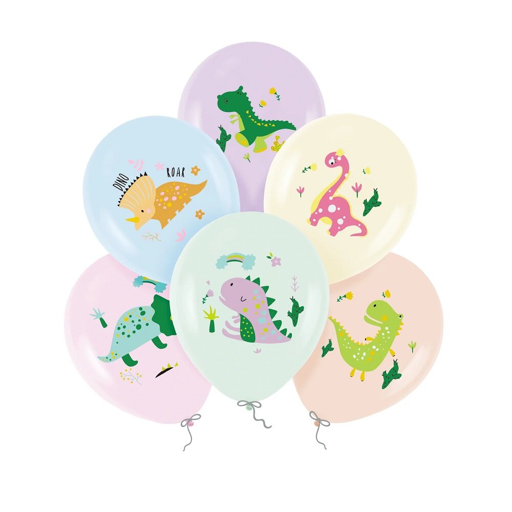 Dinosaurballonger 6 stk.